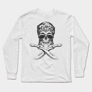 Skull with machete Long Sleeve T-Shirt